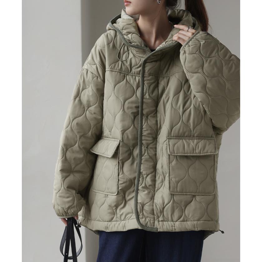 PGG フード付きキルティング中綿ジャケット サイズ0 PGG フード付きキルティング中綿ジャケット サイズ0 PGG フード付き