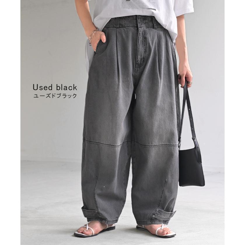 デニム パンツ デニムパンツ カーブ レディース ワイドパンツ ワイド ジーンズ ジーパン カーブパンツ | HUG.U | 14