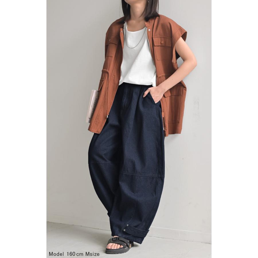 デニム パンツ デニムパンツ カーブ レディース ワイドパンツ ワイド ジーンズ ジーパン カーブパンツ | HUG.U | 08
