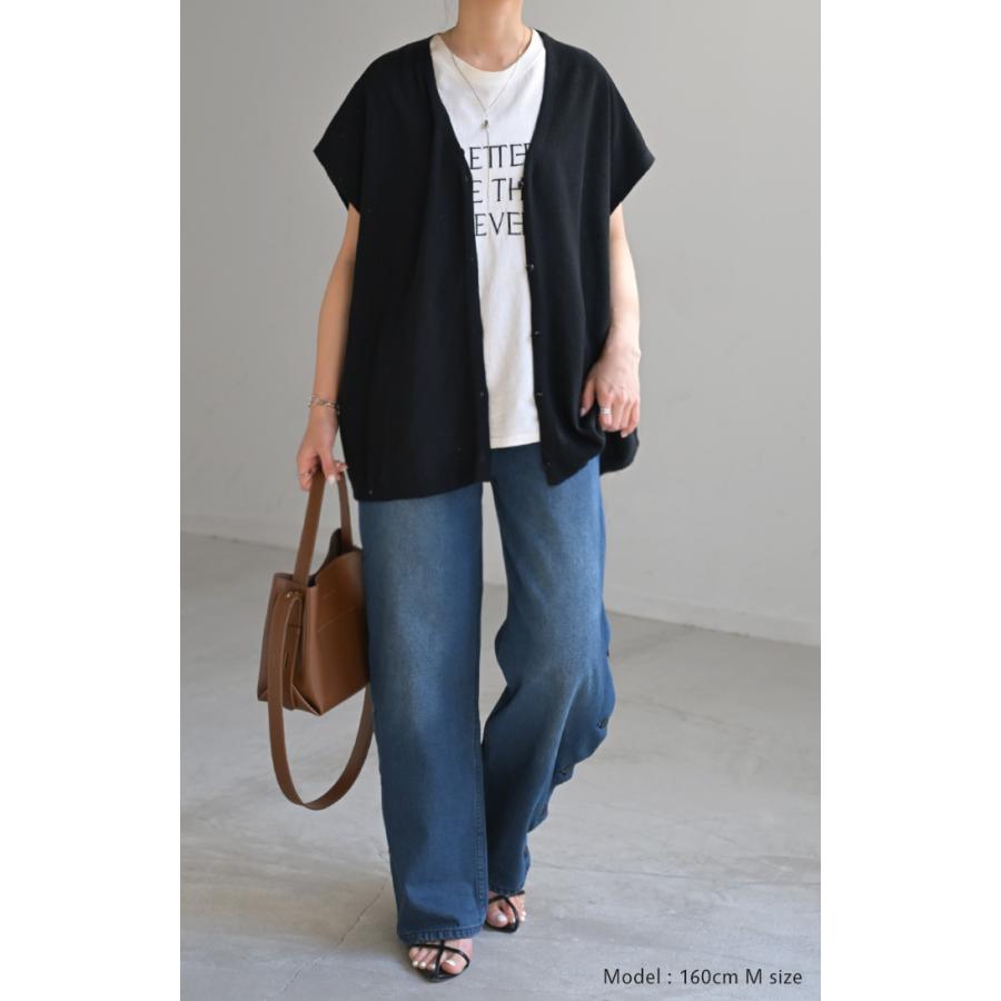 デニム パンツ デニムパンツ レディース ワイドパンツ ワイド ジーンズ ジーパン 体型カバー ボトムス ボトム ストレート ロング ロングパンツ ズボン ゆったり | HUG.U | 17