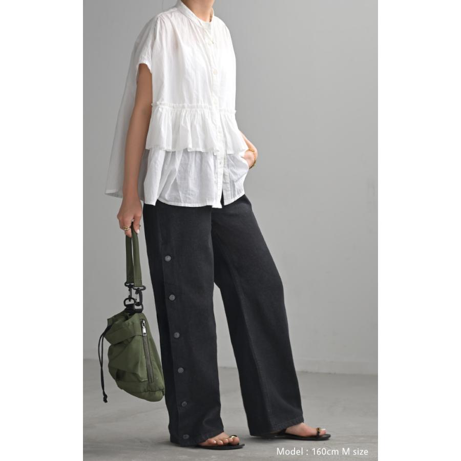デニム パンツ デニムパンツ レディース ワイドパンツ ワイド ジーンズ ジーパン 体型カバー ボトムス ボトム ストレート ロング ロングパンツ ズボン ゆったり | HUG.U | 21