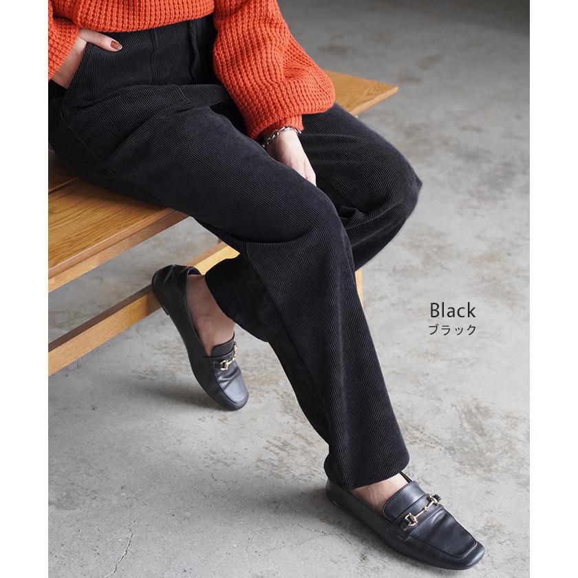 HUG.U（ハグユー） パンツ ワイド レディース コーデュロイ ベイカー