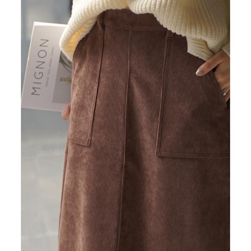 HUG.U スカート ベイカー コーデュロイ レディース ボトムス