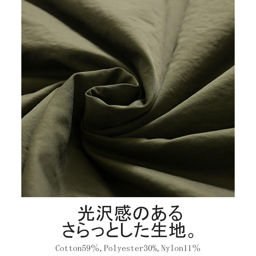 コート 2way ミリタリーコート ロング アウター モッズコート Vネック スタンドカラー 長袖 無地 オーバーサイズ | HUG.U | 08