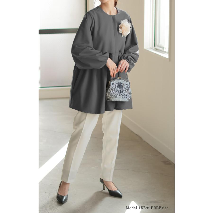 HUG.U（ハグユー） ブラウス ペプラム 体型カバー チュニック