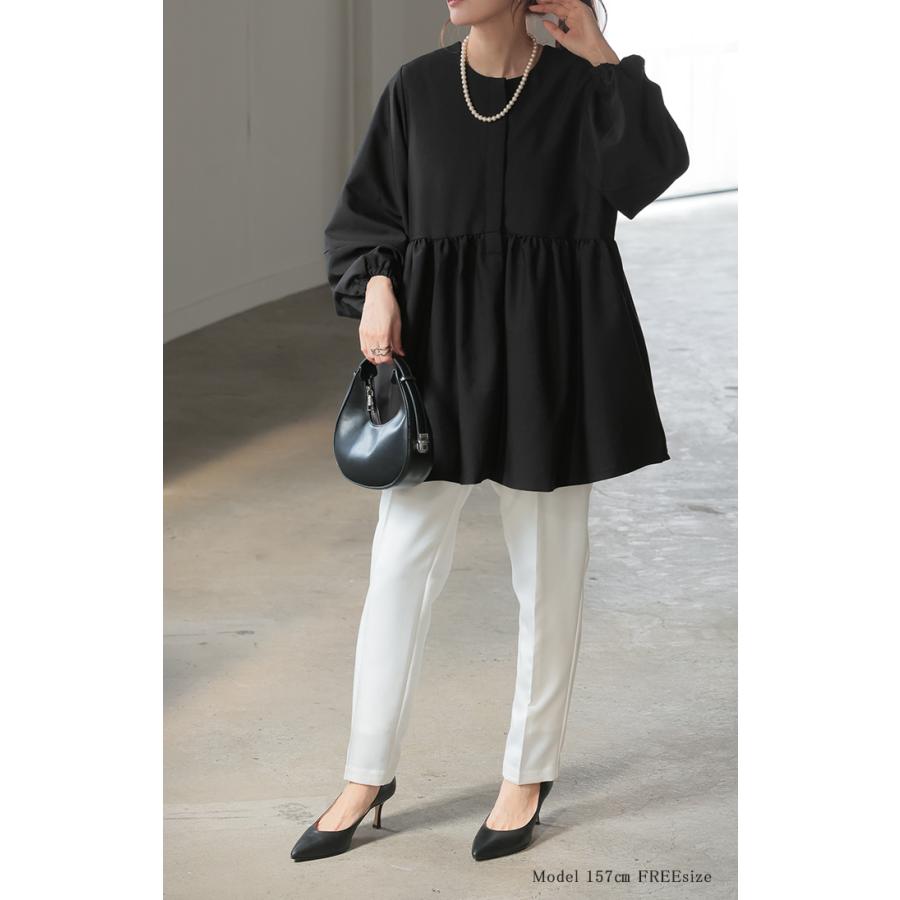 HUG.U（ハグユー） ブラウス ペプラム 体型カバー チュニック