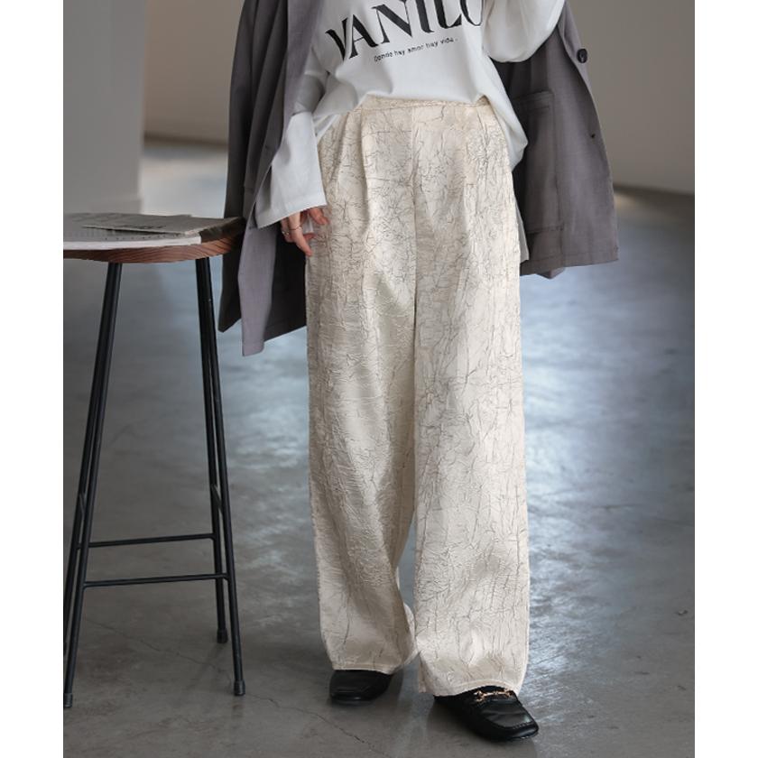 HUG.U（ハグユー） パンツ サテン サテンパンツ ワイドパンツ