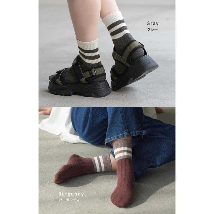 靴下 5色セット ソックス レディース 蒸れない ムレない 通気性 綿 混 クルー くるぶし クルーソックス | HUG.U | 07