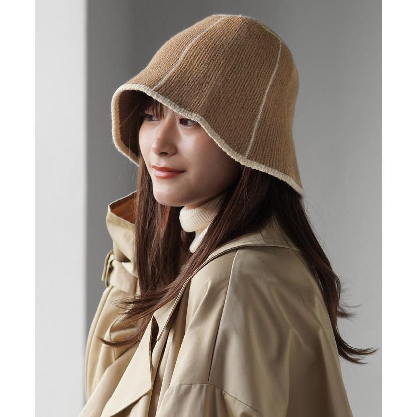 帽子 ニット ハット 手洗い可 レディース 洗える バケットハット バケハ ぼうし 防寒 紫外線対策 ニット帽 | HUG.U | 19