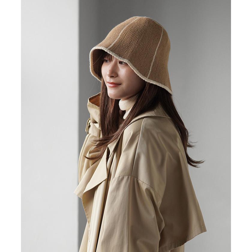 HUG.U 帽子 ニット ハット 手洗い可 レディース 洗える バケット