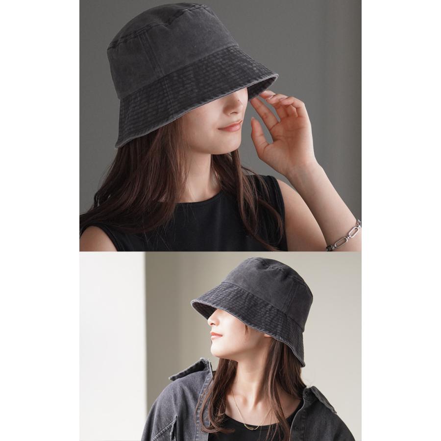 帽子 レディース ハット デニム バケットハット バケハ サファリ サファリハット 綿 混 ぼうし つば広 つば | HUG.U | 13