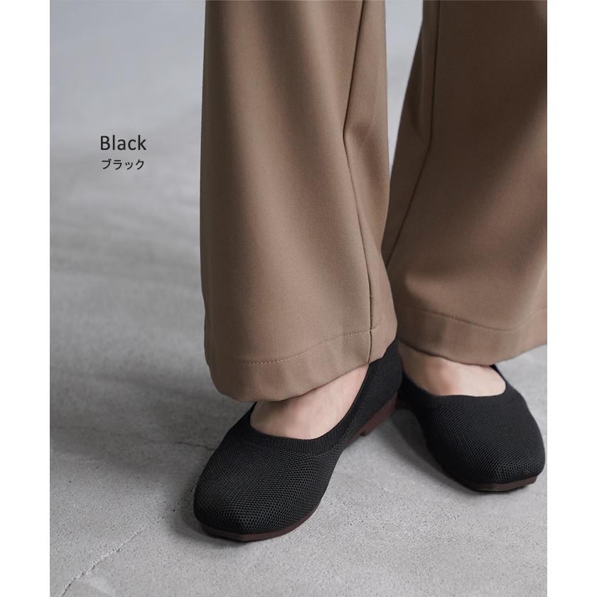 パンプス 超軽量 シューズ レディース ニット ニットパンプス スクエア スクエアトゥパンプス 靴 くつ クツ 歩きやすい ヒール ローヒール | HUG.U | 14