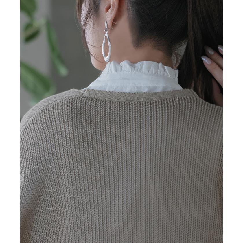 つけ襟 レイヤード レディース フリル 重ね着 付け襟 シャツ 風 無地 スタンドカラー モックネック | HUG.U | 21