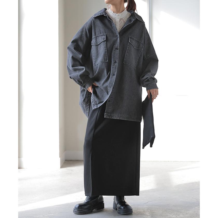 つけ襟 レース レイヤード レディース フリル 重ね着 付け襟 シャツ 風 無地 スタンドカラー モックネック | HUG.U | 18