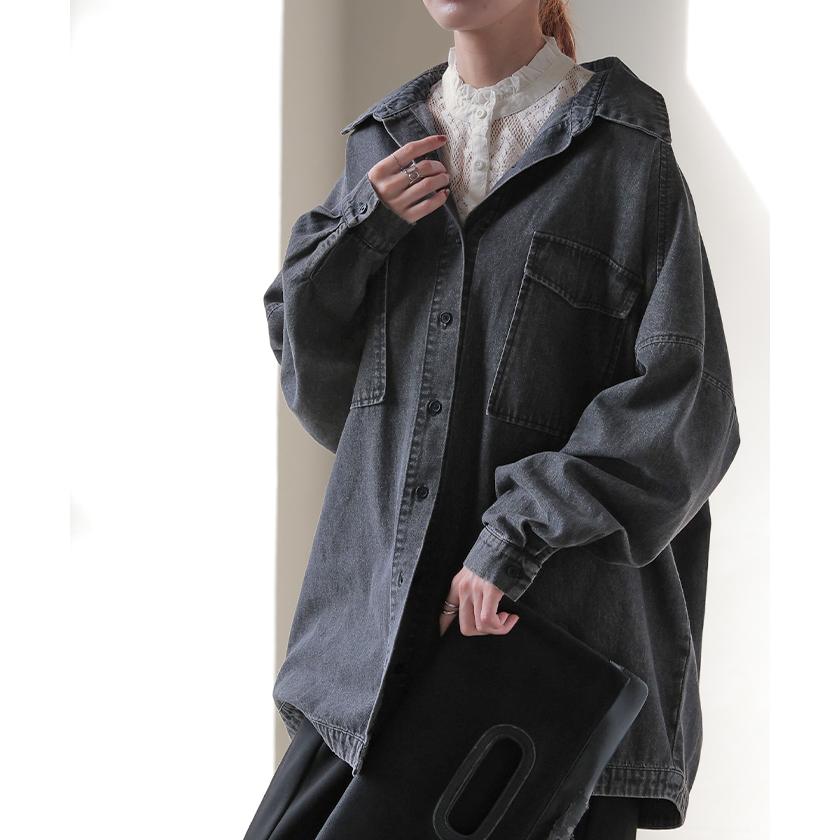 つけ襟 レース レイヤード レディース フリル 重ね着 付け襟 シャツ 風 無地 スタンドカラー モックネック | HUG.U | 05