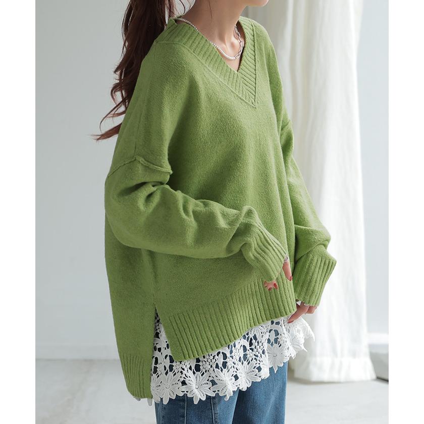 モヘア ウィンドチェック Vネックプルオーバー　グリーンチェックニット NAUTICA/モヘア ウィンドチェック Vネックプルオーバー｜Daytona Park