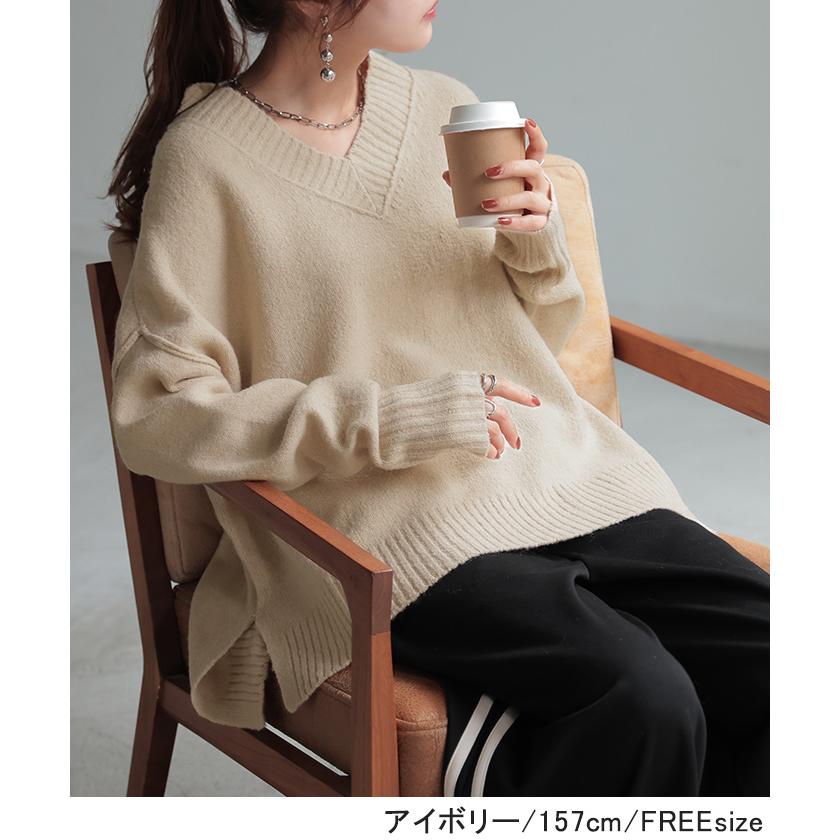 h*o様 REVERBERATEリバーバレイト　モヘア　シルク　ニット　サイズ4 HUG.U（ハグユー） ニット 洗える Vネック レディース トップス