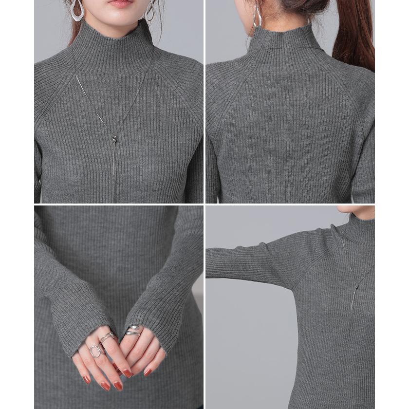 HUG.U（ハグユー） ニット 洗える リブ インナー レディース セーター