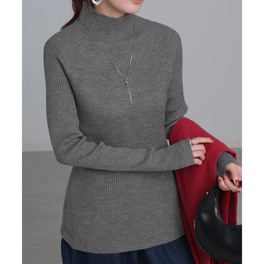 HUG.U（ハグユー） ニット 洗える リブ インナー レディース セーター