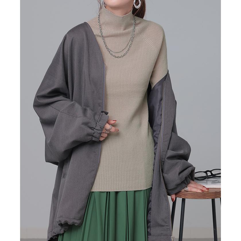 ニット 洗える リブ インナー レディース セーター トップス リブニット タートル タートルネック ハイネック きれいめ 薄手 長袖 無地 レイヤード 重ね着 長い | HUG.U | 11