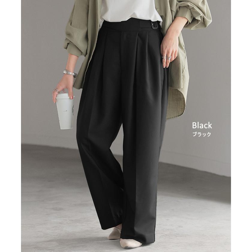 パンツ ワイド グルカ レディース ボトムス ボトム ロング ロングパンツ 体型カバー ボトムス ボトム ストレート ズボン ゆったり | HUG.U | 17