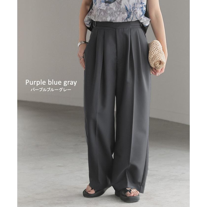 パンツ ワイド グルカ レディース ボトムス ボトム ロング ロングパンツ 体型カバー ボトムス ボトム ストレート ズボン ゆったり | HUG.U | 19