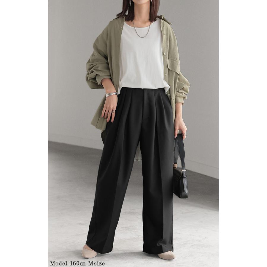 パンツ ワイド グルカ レディース ボトムス ボトム ロング ロングパンツ 体型カバー ボトムス ボトム ストレート ズボン ゆったり | HUG.U | 11