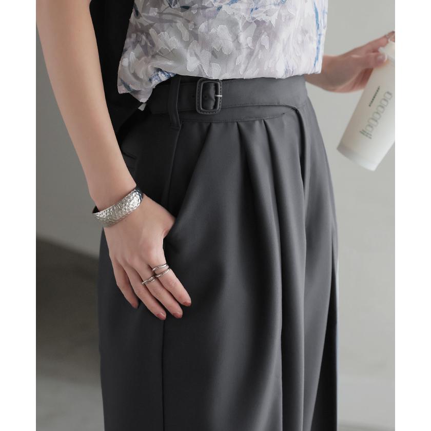 パンツ ワイド グルカ レディース ボトムス ボトム ロング ロングパンツ 体型カバー ボトムス ボトム ストレート ズボン ゆったり | HUG.U | 12