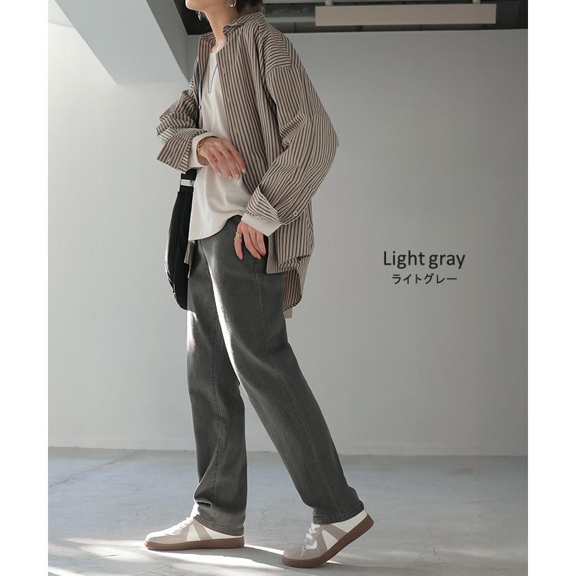 パンツ スウェット テーパード レディース デニムパンツ テーパードパンツ ジーンズ ジーパン ボトムス | HUG.U | 19