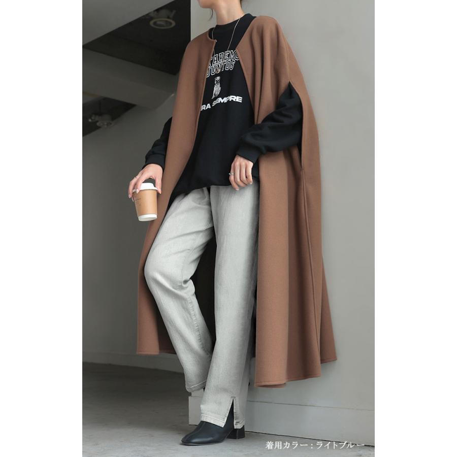 デニム パンツ デニムパンツ レディース ワイド ジーンズ ジーパン 体型カバー ボトムス ボトム ストレート | HUG.U | 21