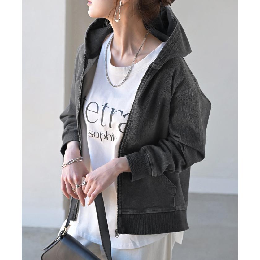 パーカー 「LA PEAU DE GEM」knit hoodie/ニットフーディ レディース