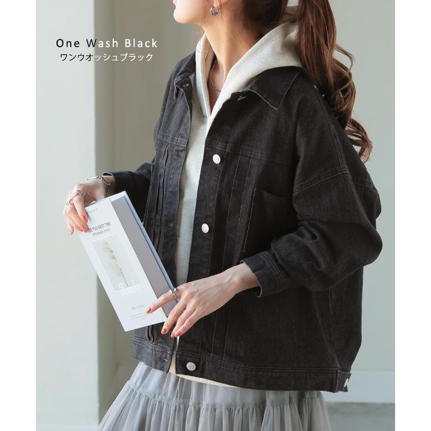 ジャケット アウター ビッグ Gジャン レディース デニム ロング デニムジャケット デニムシャツ ドルマン オーバー 長袖 羽織 | HUG.U | 16