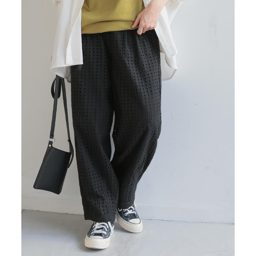 HUG.U（ハグユー） パンツ ワイド レース レディース ロング ワイド