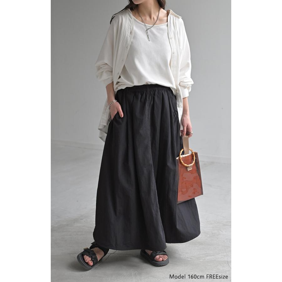 スカート  撥水 ロング 別売り セットアップ 可 レディース ボトムス ロングスカート カーゴ ゴム | HUG.U | 06