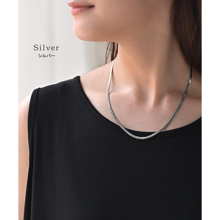 ネックレス スネーク チェーン レディース アクセサリー チェーン ロング ロングネックレス 錆びにくい | HUG.U | 09
