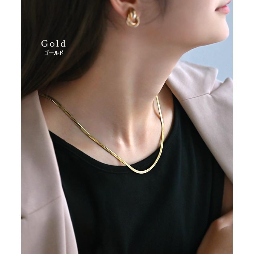 ネックレス スネーク チェーン レディース アクセサリー チェーン ロング ロングネックレス 錆びにくい | HUG.U | 10