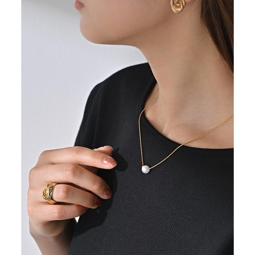 ネックレス パール モチーフ レディース アクセサリー チェーン ロング ロングネックレス オブジェ 錆びにくい ボール シルバー ゴールド アクセ ジュエリー | HUG.U | 14