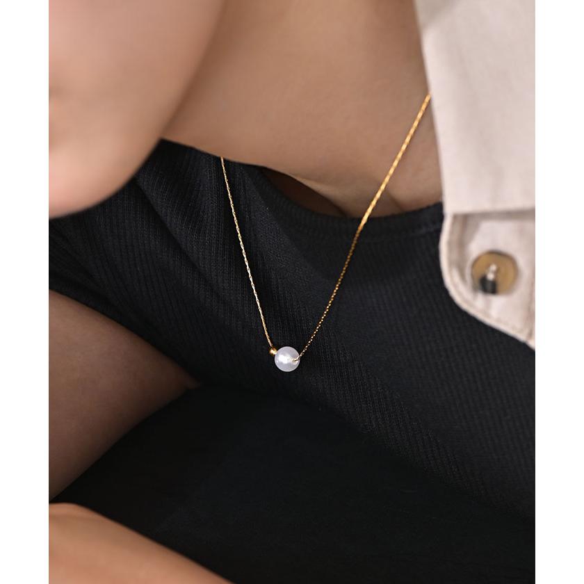 ネックレス パール モチーフ レディース アクセサリー チェーン ロング ロングネックレス オブジェ 錆びにくい ボール シルバー ゴールド アクセ ジュエリー | HUG.U | 06