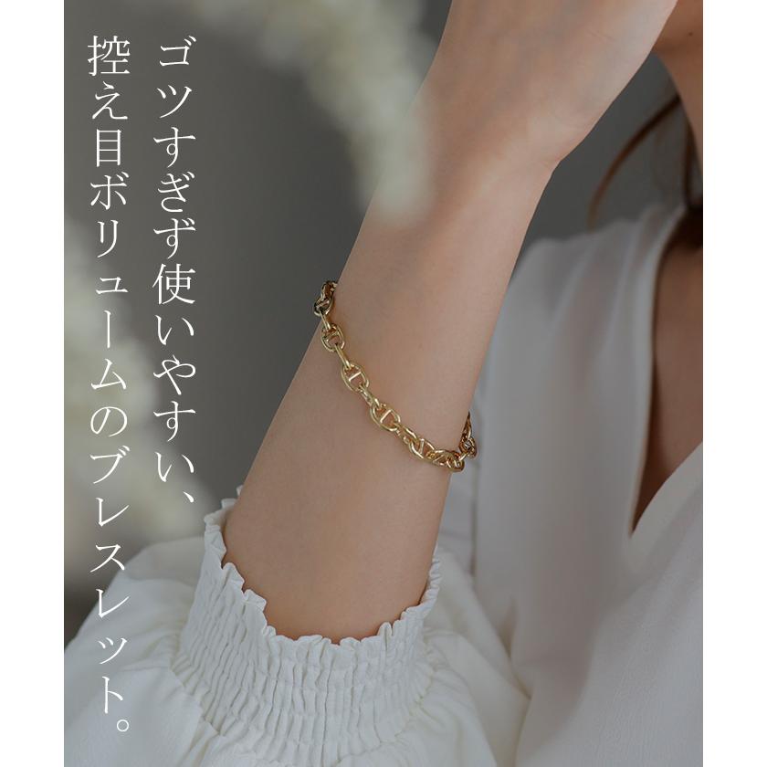 ブレスレット アクセサリー レディース シルバーブレスレット ゴールドブレスレット 普段使い おしゃれ チェーンブレスレット ゴールド シルバー シンプル | HUG.U | 03