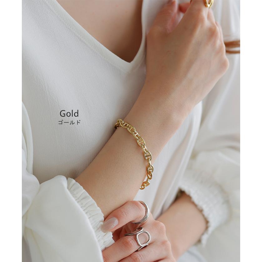 ブレスレット アクセサリー レディース シルバーブレスレット ゴールドブレスレット 普段使い おしゃれ チェーンブレスレット ゴールド シルバー シンプル | HUG.U | 10