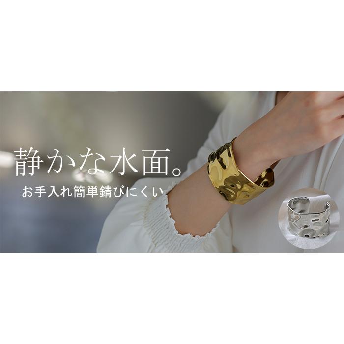 バングル アクセサリー ブレスレット レディース シルバー ゴールド シルバーアクセサリー アクセ ブレス ステンレス | HUG.U | 16