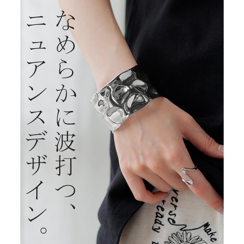 バングル アクセサリー ブレスレット レディース シルバー ゴールド シルバーアクセサリー アクセ ブレス ステンレス | HUG.U | 03