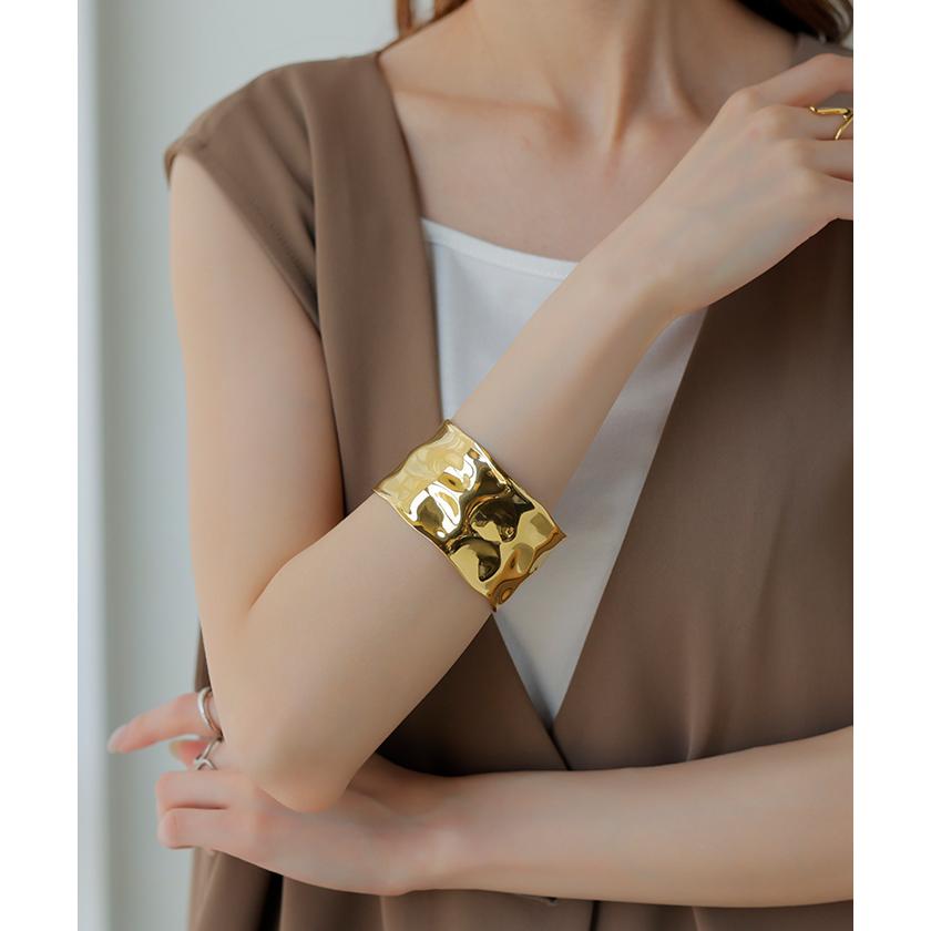 バングル アクセサリー ブレスレット レディース シルバー ゴールド シルバーアクセサリー アクセ ブレス ステンレス | HUG.U | 05
