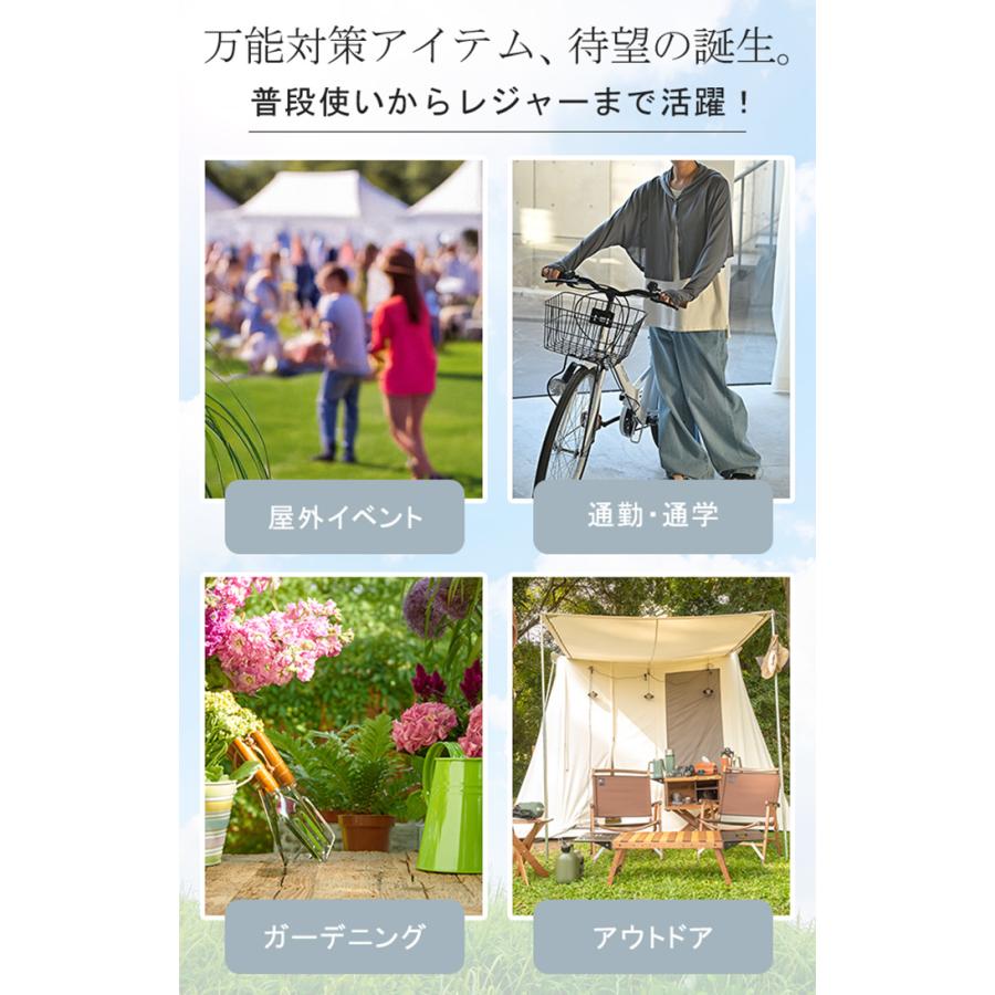 UVカット 接触冷感 “あえての短丈” ポンチョ ボレロ パーカー ケープ アウター レディース ライトアウター トップス | HUG.U | 17