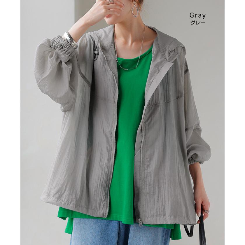 アウター ブルゾン スポーティー レディース ロング ジャケット ジャンパー ミリタリー シアー ドルマン 羽織 | HUG.U | 15