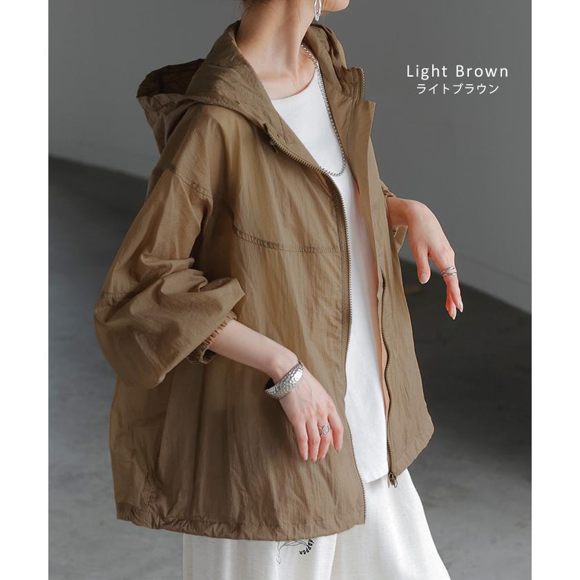 アウター ブルゾン スポーティー レディース ロング ジャケット ジャンパー ミリタリー シアー ドルマン 羽織 | HUG.U | 17