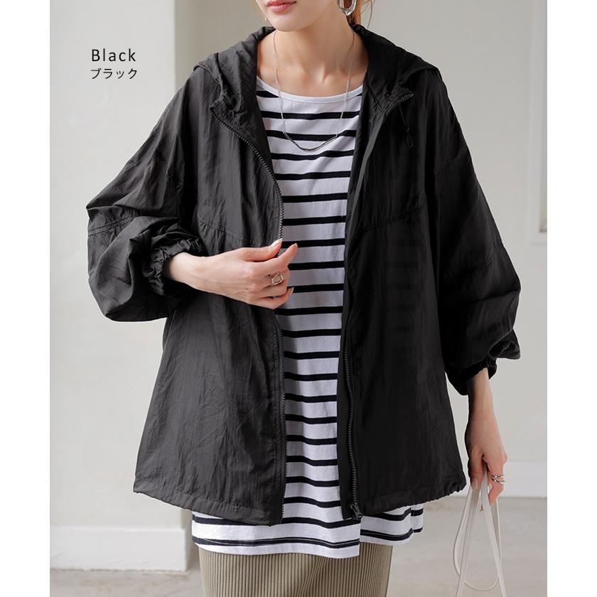 アウター ブルゾン スポーティー レディース ロング ジャケット ジャンパー ミリタリー シアー ドルマン 羽織 | HUG.U | 18