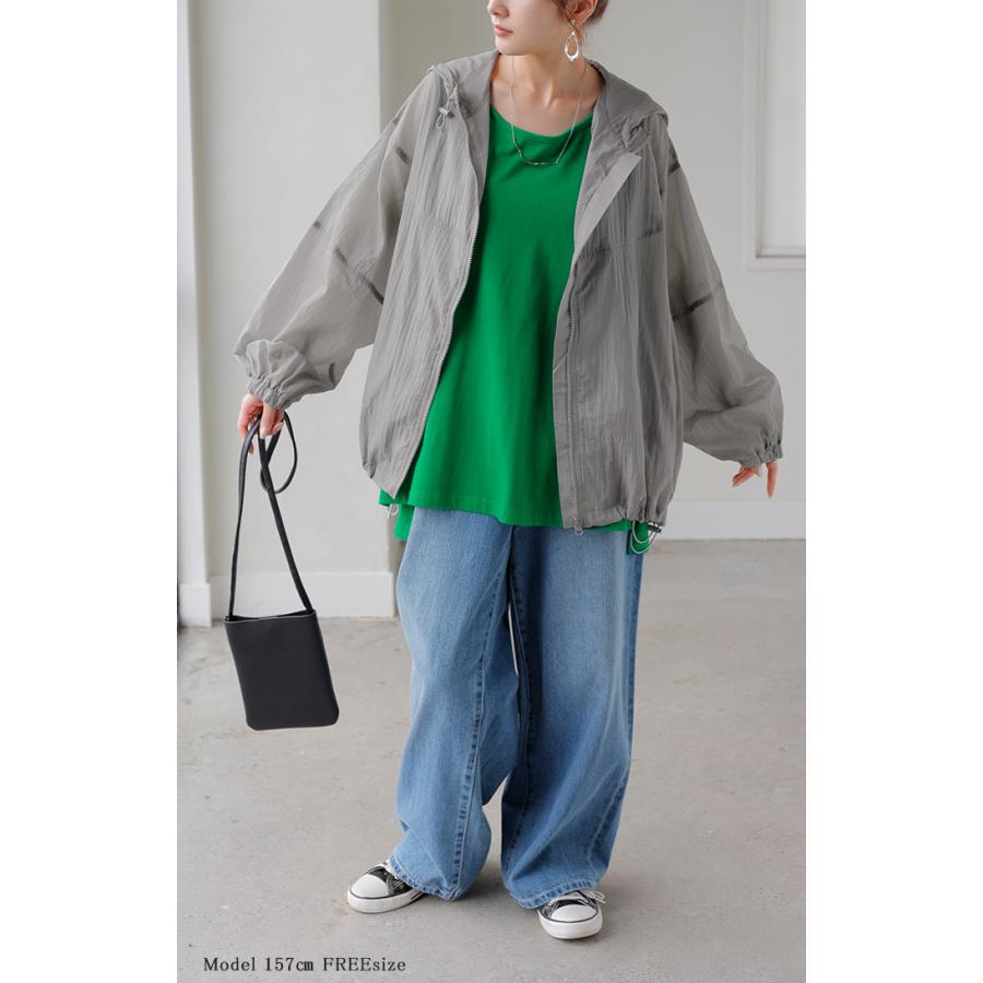 アウター ブルゾン スポーティー レディース ロング ジャケット ジャンパー ミリタリー シアー ドルマン 羽織 | HUG.U | 07