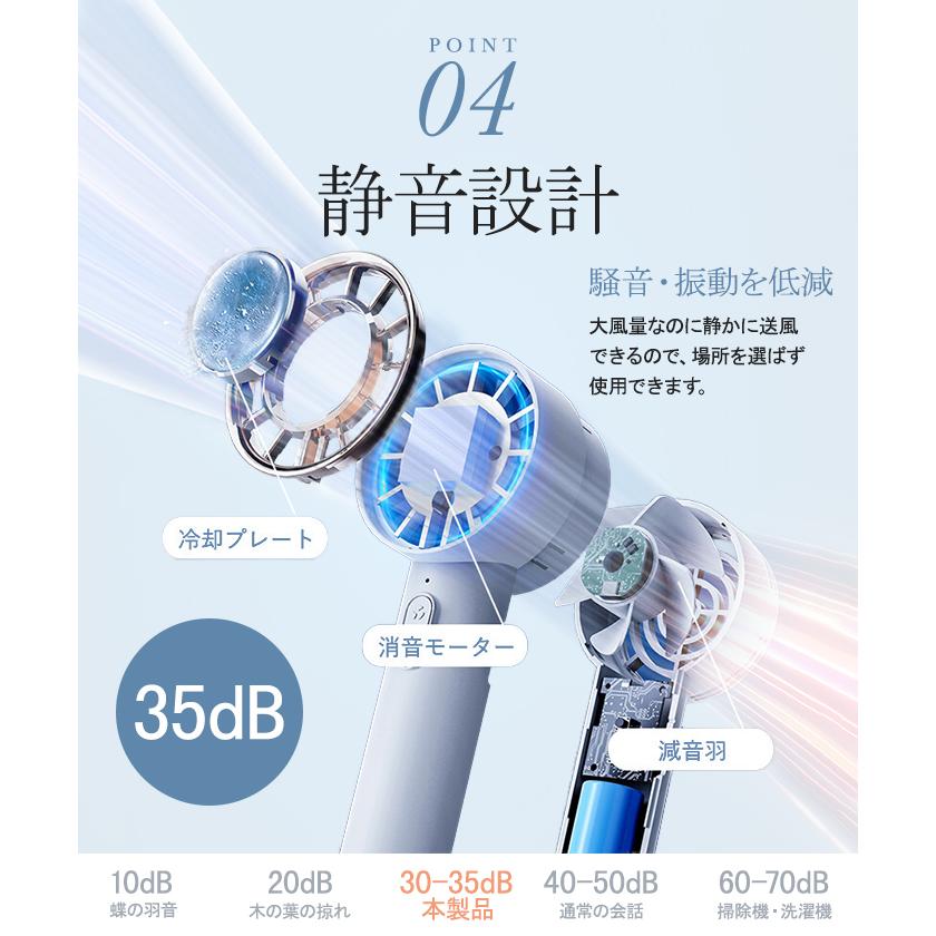 ハンディファン 瞬間冷感 体感-20℃ 冷却プレート 扇風機 冷感 携帯扇風機 ミニ扇風機 クーラー コンパクト |  | 14
