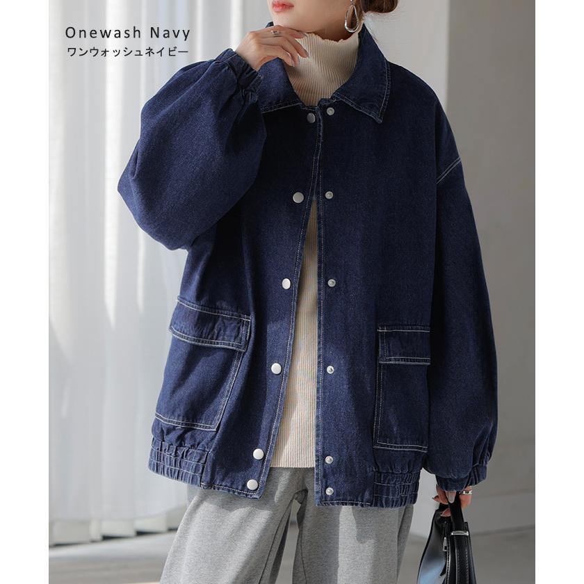 HUG.U ジャケット デニム 綿100 レディース ロング Gジャン デニム